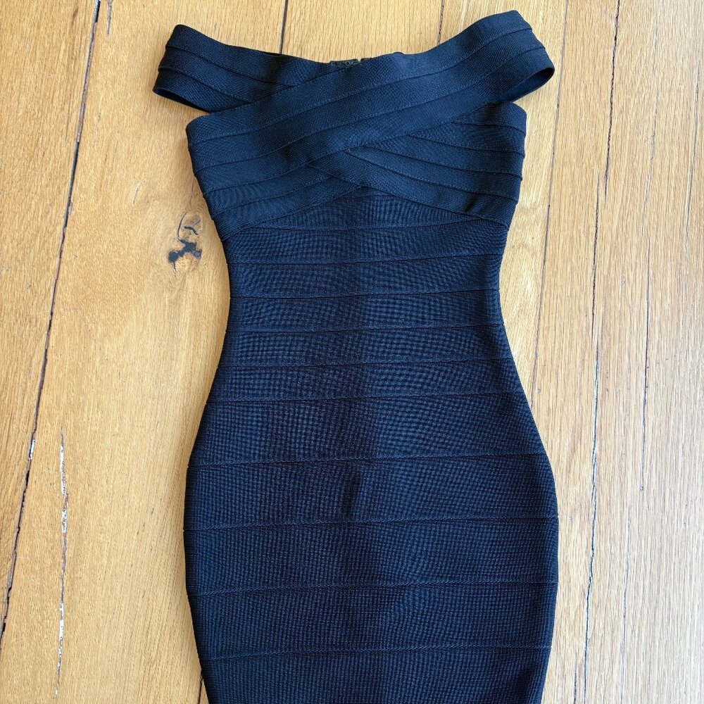 Katie J NYC black bandage dress tween size small